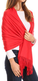 Sakkas Iris Warm Super Soft Cashmere Feel Pashmina Shawl / Scarf with Fringes