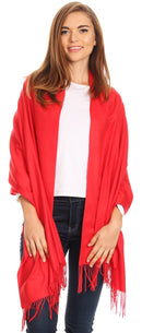 Sakkas Iris Warm Super Soft Cashmere Feel Pashmina Shawl / Scarf with Fringes