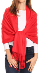 Sakkas Iris Warm Super Soft Cashmere Feel Pashmina Shawl / Scarf with Fringes