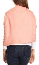 Sakkas Carine Reversible Soft Solid Slight Shimmer Pashmina/ Shawl/ Wrap/ Stole