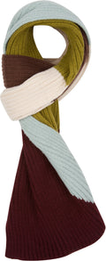 Sakkas Miller Unisex Long Ribbed Knit Aztec Winter Scarf#color_Moss