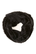 Sakkas Abir Soft Furry Reversible Short Twist Wrap Around Infinity Scarf#color_2-Black