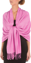 Sakkas 78" X 28" Rayon from Bamboo Soft Solid Pashmina Feel Shawl / Wrap / Stole#color_BabyPink