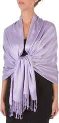 Sakkas 78" X 28" Rayon from Bamboo Soft Solid Pashmina Feel Shawl / Wrap / Stole#color_Lavender