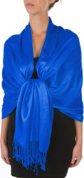 Sakkas 78" X 28" Rayon from Bamboo Soft Solid Pashmina Feel Shawl / Wrap / Stole#color_MidNight