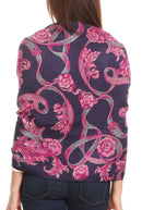 Sakkas Adele Floral Ornate Soft and Warm Pashmina Shawl Scarf Wrap Stole