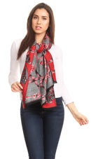 Sakkas Adele Floral Ornate Soft and Warm Pashmina Shawl Scarf Wrap Stole