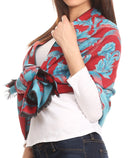 Sakkas Adele Floral Ornate Soft and Warm Pashmina Shawl Scarf Wrap Stole