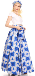 Sakkas Asma Convertible Traditional Wax Print Adjustable Strap Maxi Skirt | Dress#color_47-Multi