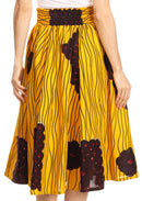 Sakkas Celine African Dutch Ankara Wax Print Full Circle Skirt