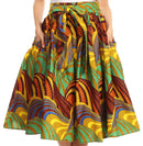 Sakkas Celine African Dutch Ankara Wax Print Full Circle Skirt