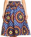 Sakkas Celine African Dutch Ankara Wax Print Full Circle Skirt