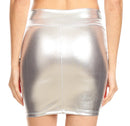 Sakkas Womens Metallic Sexy Shiny Stretchy Short Pencil Party Skirt Made in USA