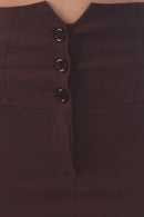 Knee Length High Waist Stretch Pencil Skirt