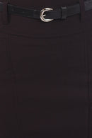 Sakkas Petite Stretch Short Pencil Skirt with Skinny Belt
