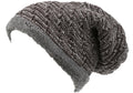 Sakkas Baldo Chunky Knit Faux Mint Lined Slouchy Hat Warm Unique Soft Unisex#color_YC16142-Taupe