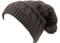 Sakkas Baldo Chunky Knit Faux Mint Lined Slouchy Hat Warm Unique Soft Unisex#color_YC16149-Grey