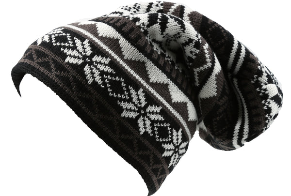 Sakkas Ciro Warm and Soft Everyday Casual Slouchy Beanie Mink Like Lining#color_YC16143-Black