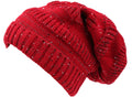 Sakkas Cosimo Unisex Slouchy Beanie Hat Simple and Casual Everyday Commuter#color_YC16148-Burgundy