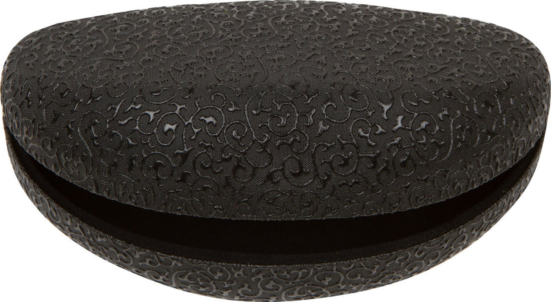 Sakkas Large Clamshell Filigree Embossed Hard Sunglasses Case