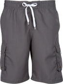 Sakkas Mens Solid Color with Contrast Stripes Skate Surf Board Short Swim Trunks