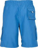 Sakkas Mens Solid Color with Contrast Stripes Skate Surf Board Short Swim Trunks