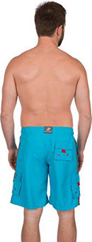 Sakkas Mens Solid Color with Contrast Stripes Skate Surf Board Short Swim Trunks