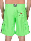 Sakkas Mens Solid Color with Contrast Stripes Skate Surf Board Short Swim Trunks