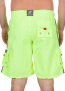 Sakkas Mens Solid Color with Contrast Stripes Skate Surf Board Short Swim Trunks