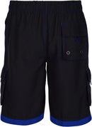 Sakkas Mens Contrast Stripes Skate Surf Board Short / Swim Trunks