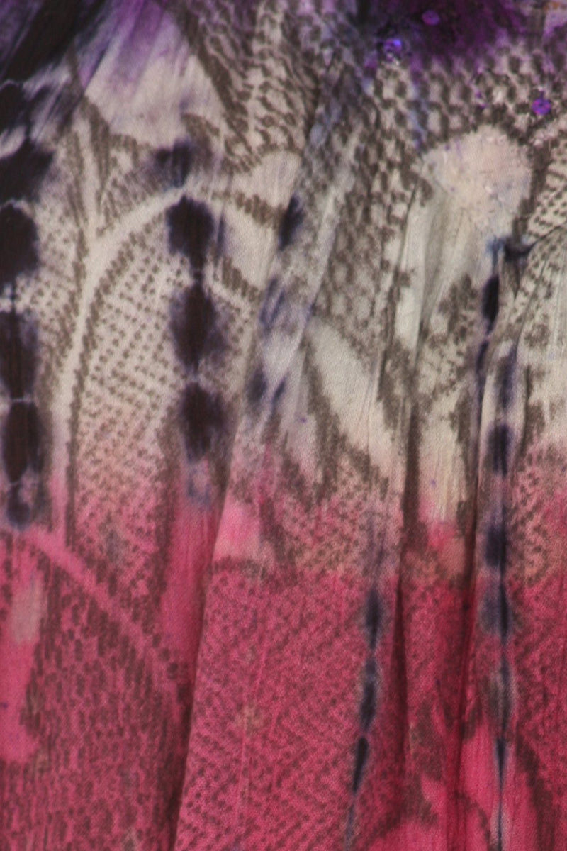 Sakkas Women's Tie Dye Floral Sequin Sleeveless Blouse