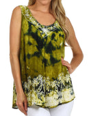 Sakkas Palmetto Batik Sleeveless Blouse