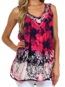 Sakkas Palmetto Batik Sleeveless Blouse
