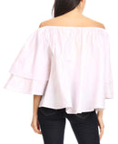 Sakkas Abree Off-shoulder Short Sleeve Blouse Top Ankara Wax Dutch African Print