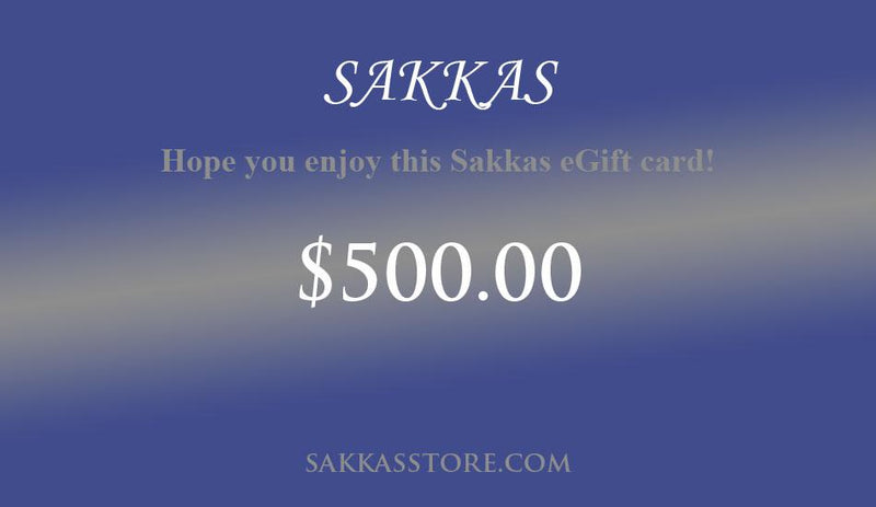 Sakkas Store e-Gift Card $500_