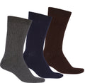 Sakkas Men's Cotton Blend Ribbed Dress Socks Value 6-Pack#color_Assorted3-Pack