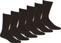 Sakkas Men's Cotton Blend Ribbed Dress Socks Value 6-Pack#color_Black6-Pack