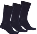 Sakkas Men's Cotton Blend Ribbed Dress Socks Value 6-Pack#color_Navy3-Pack