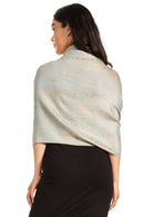 Sakkas Two Tone Vintage Jacquard Paisley Pashmina Shawl Wrap Scarf Stole