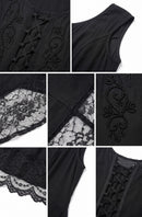 Sakkas Sundara Stonewashed Rayon Embroidered Mid Length Dress