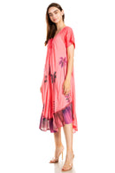 Sakkas Kai Palm Tree Caftan Tank Dress / Cover Up