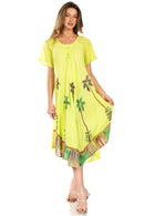 Sakkas Kai Palm Tree Caftan Tank Dress / Cover Up