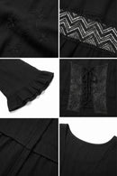 Sakkas Mirabel Stonewashed Corset Style Floral Emboridery Kimono Sleeve Dress