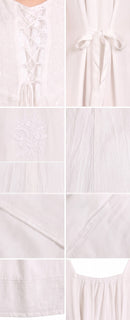 Sakkas Stella Long Tank Top Adjustable Caftan Corset Dress With Embroidery