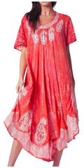 Sakkas  Bree Long Embroidered Cap Sleeve Marbled Dress#color_Blush