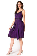 Sakkas Markay Short Mid Length Spaghetti Strap Sleeveless Embroidered Batik Dress