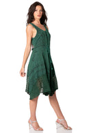 Sakkas Magdilena Stonewashed Corset Front Embroidered Dress