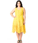 Sakkas Magdilena Stonewashed Corset Front Embroidered Dress