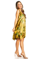 Sakkas Artemi Women's Casual Short Tie-dye Sleeveless Loose Tank Dress Cover-up