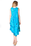 Sakkas Neja Women's Casual Maxi Summer Sleeveless Loose Fit Tie Dye Tank Dress